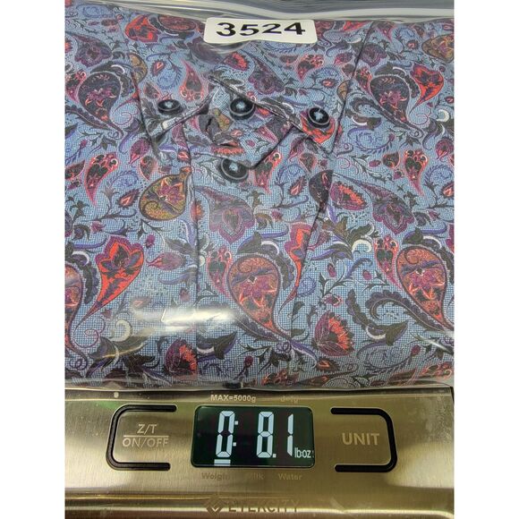 Bugatti Luxury Men's Paisley Long Sleeve Button Shirt - XL - Picture 8 of 8